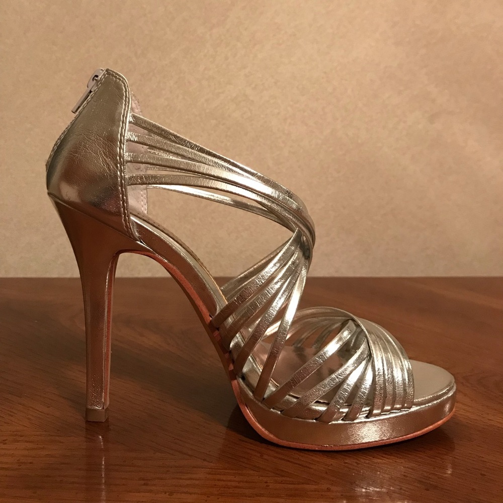 Chinese Laundry Imagine metallic silver heels.